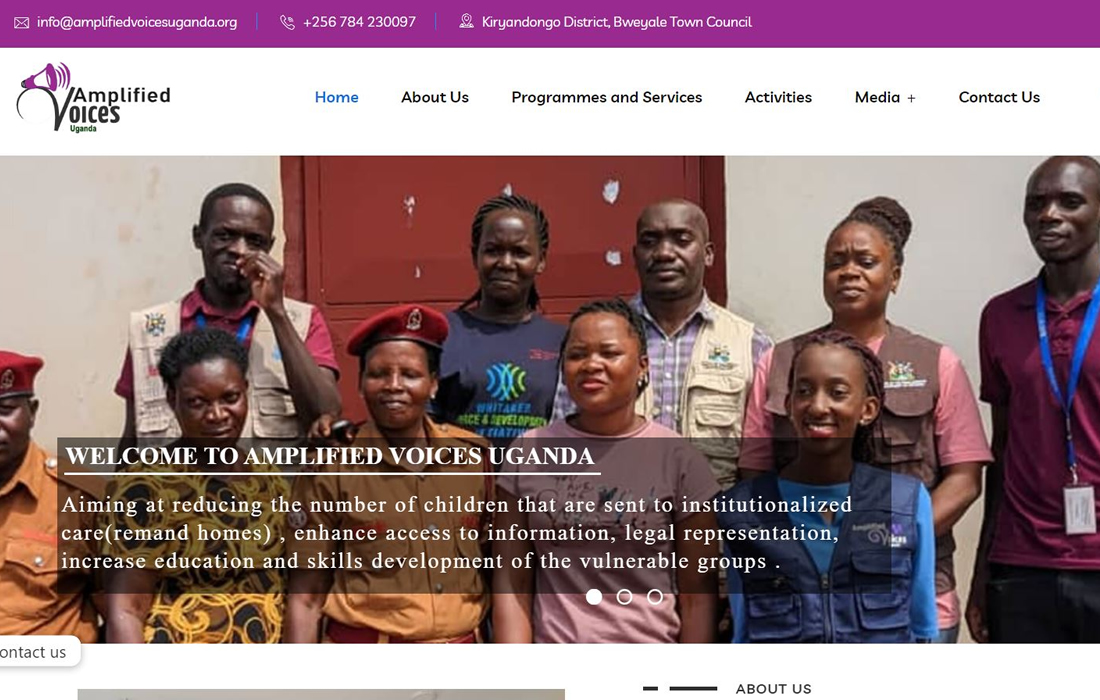 Amplified Voices Uganda Website...
