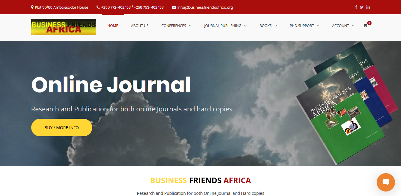 Business Friends Africa Website...