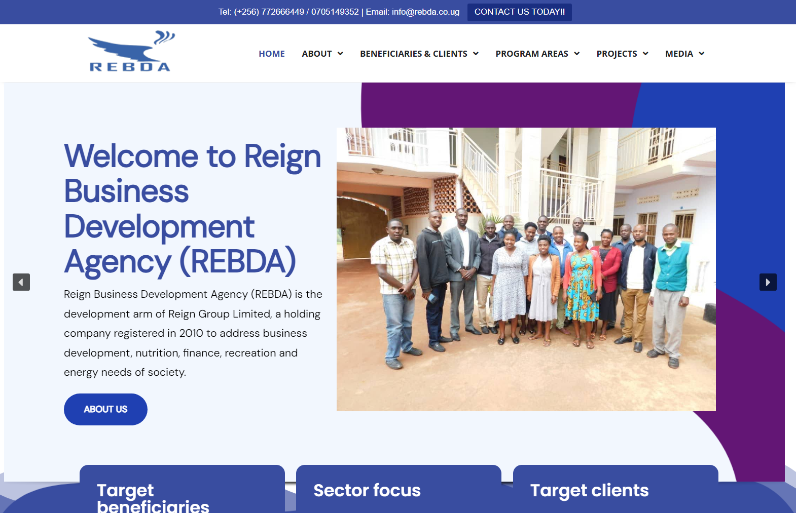 Reign Business Development Agency Website...